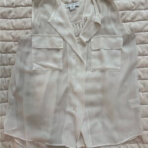 Cotton On Women's Sheer Cream Blouse